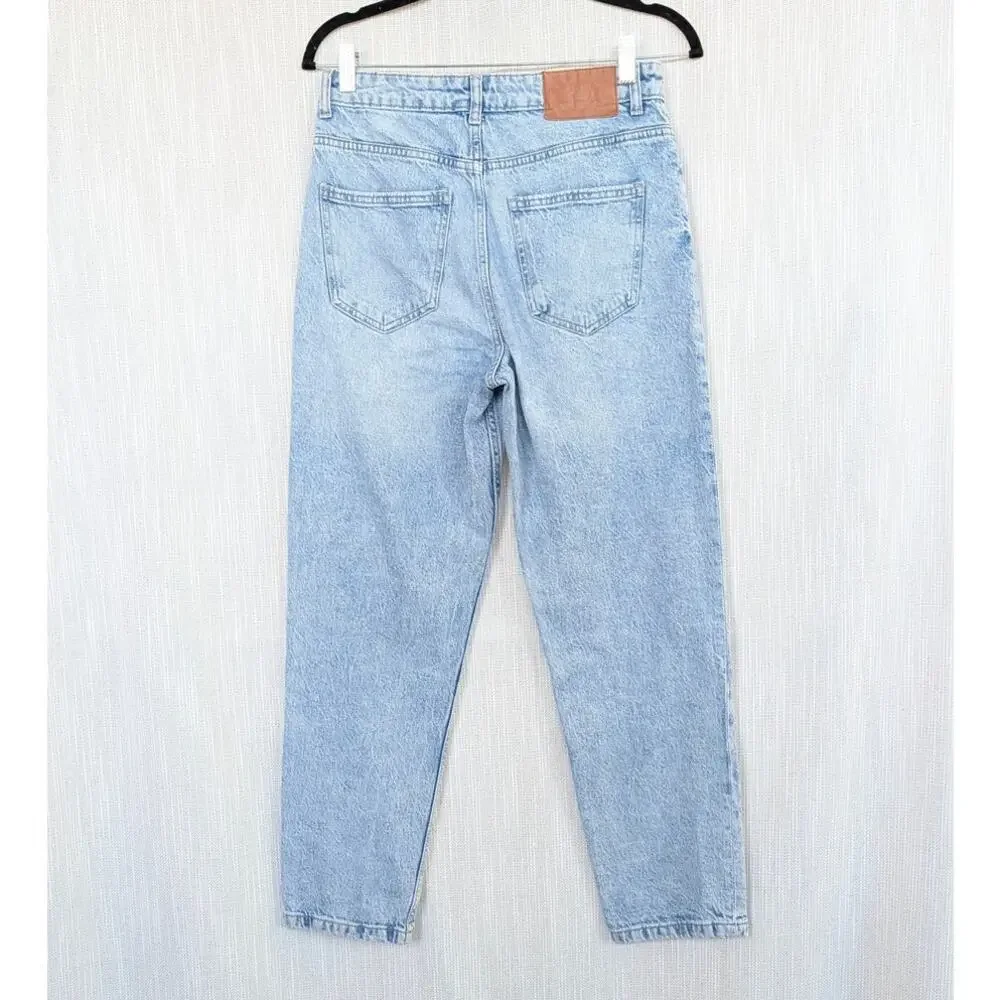Zara Jeans 7223/223/427 Womens 6 Blue denim High-rise Straight Mom Fit Ankle
